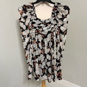 Abercrombie & Fitch Long-Sleeve Ruched Mini Petite Dress